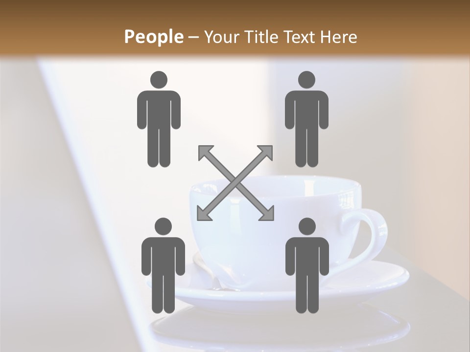 A Cup Of Coffee On A Table Next To A Laptop PowerPoint Template