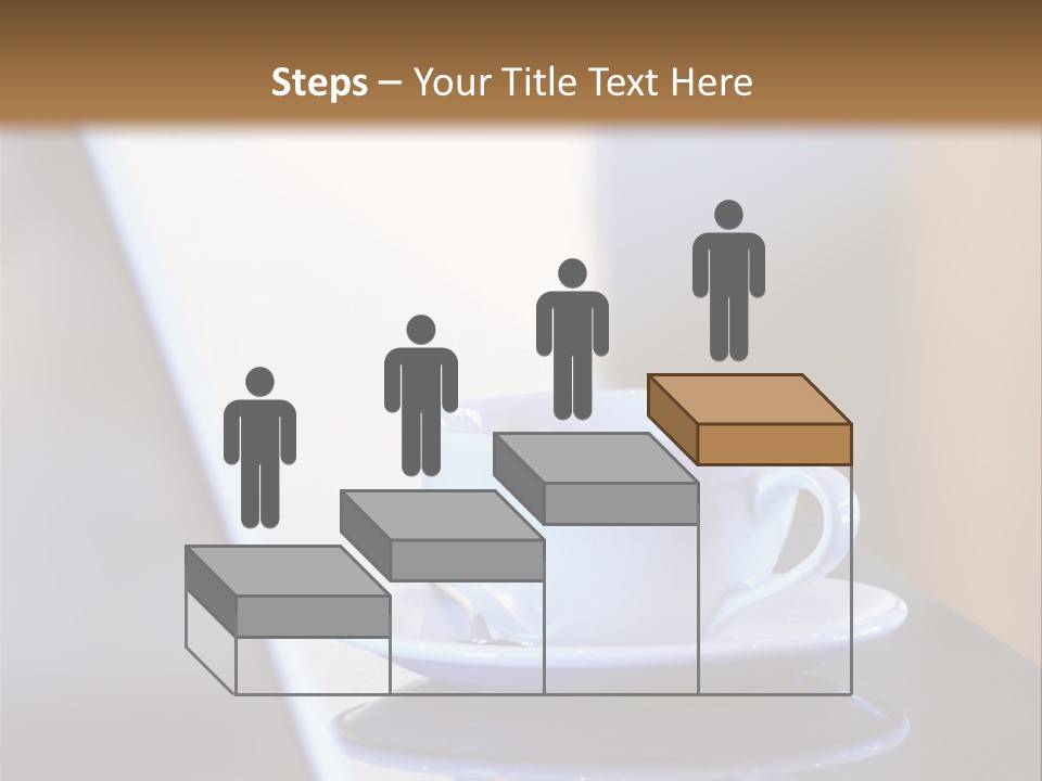 A Cup Of Coffee On A Table Next To A Laptop PowerPoint Template