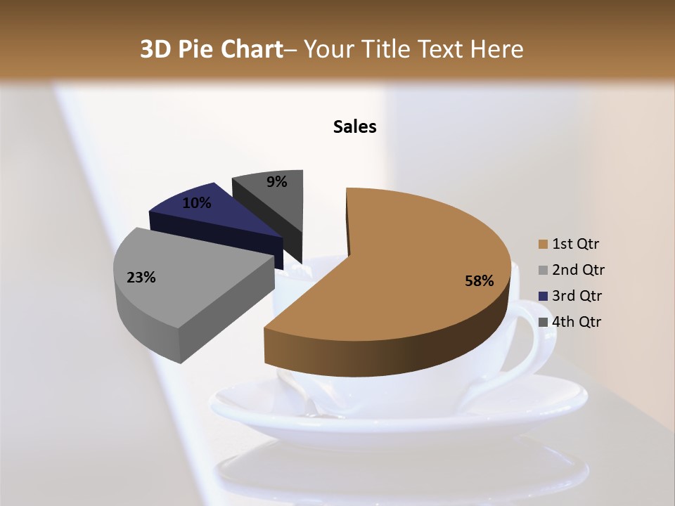 A Cup Of Coffee On A Table Next To A Laptop PowerPoint Template
