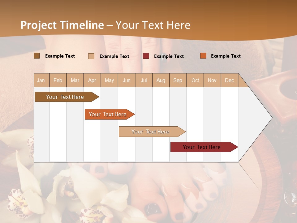 A Woman's Feet On A Plate With Flowers On It PowerPoint Template