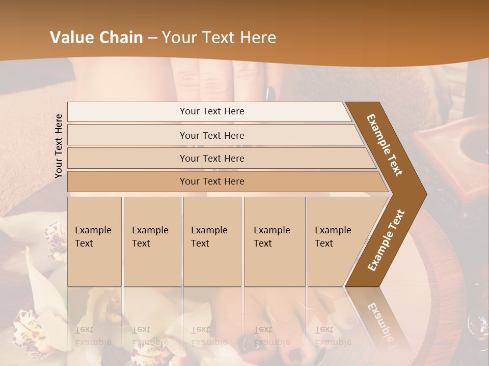 A Woman's Feet On A Plate With Flowers On It PowerPoint Template