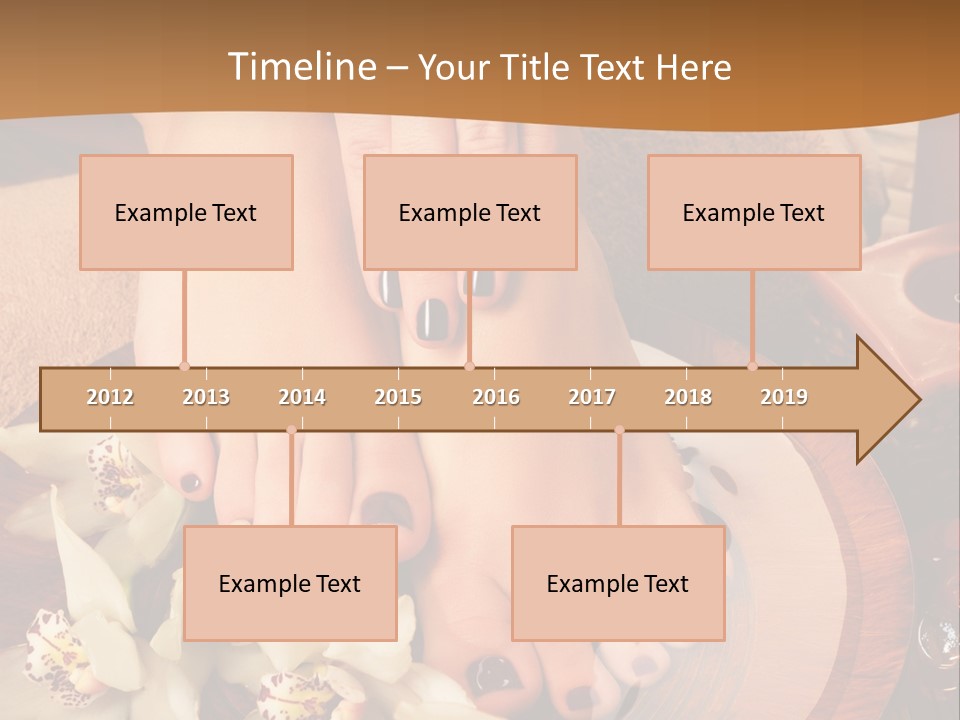 A Woman's Feet On A Plate With Flowers On It PowerPoint Template