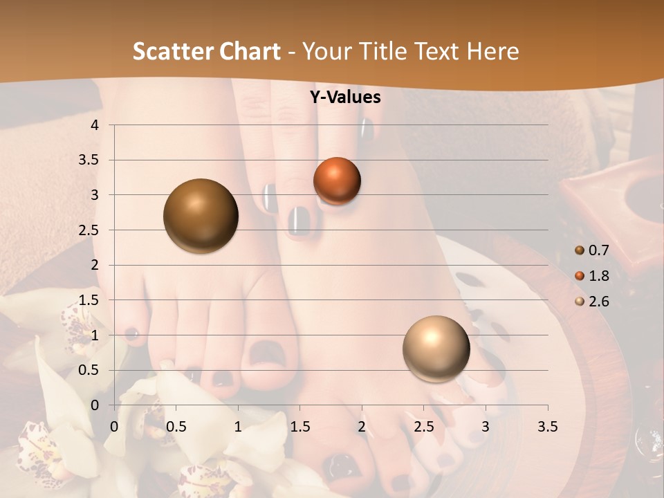 A Woman's Feet On A Plate With Flowers On It PowerPoint Template