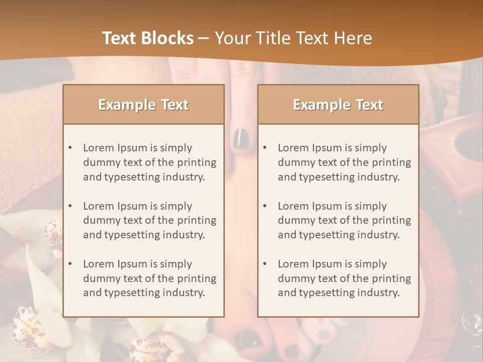 A Woman's Feet On A Plate With Flowers On It PowerPoint Template