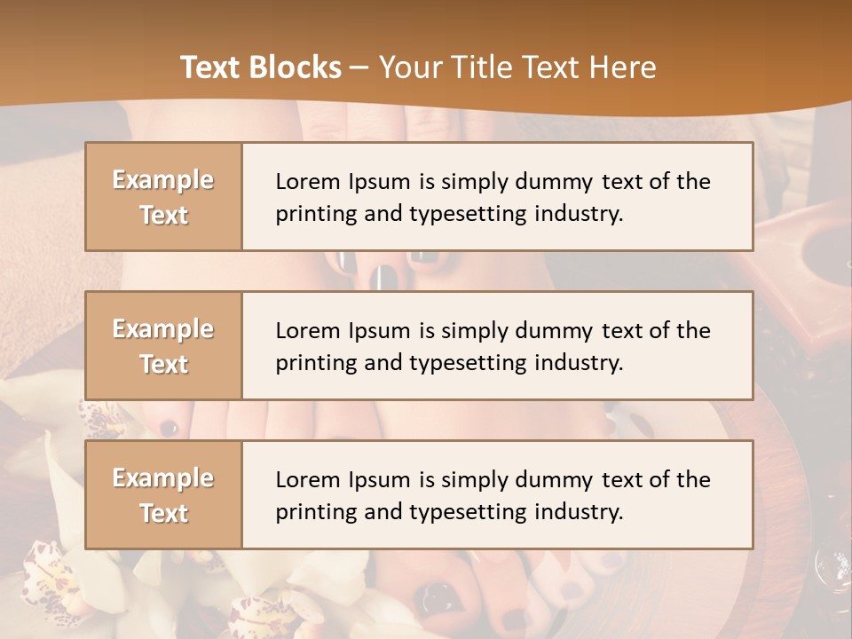 A Woman's Feet On A Plate With Flowers On It PowerPoint Template