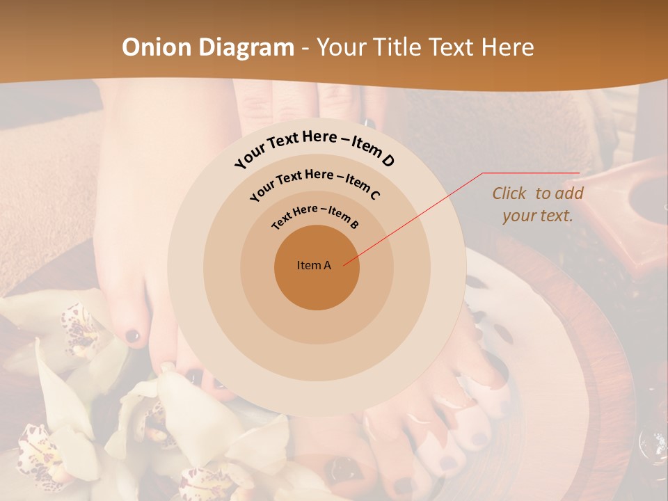 A Woman's Feet On A Plate With Flowers On It PowerPoint Template