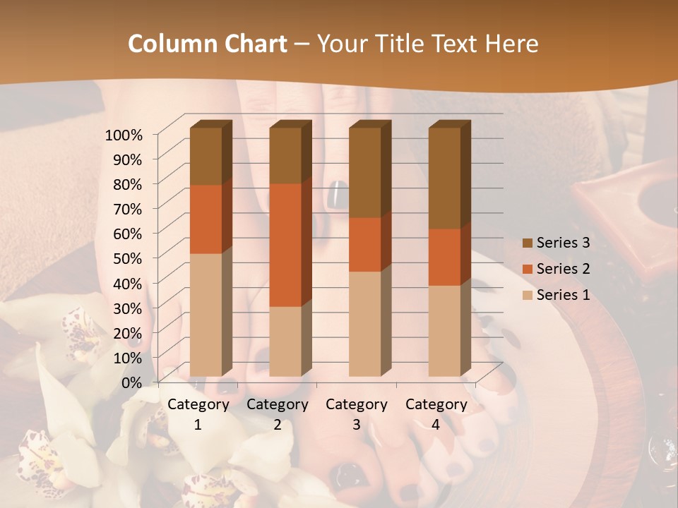 A Woman's Feet On A Plate With Flowers On It PowerPoint Template