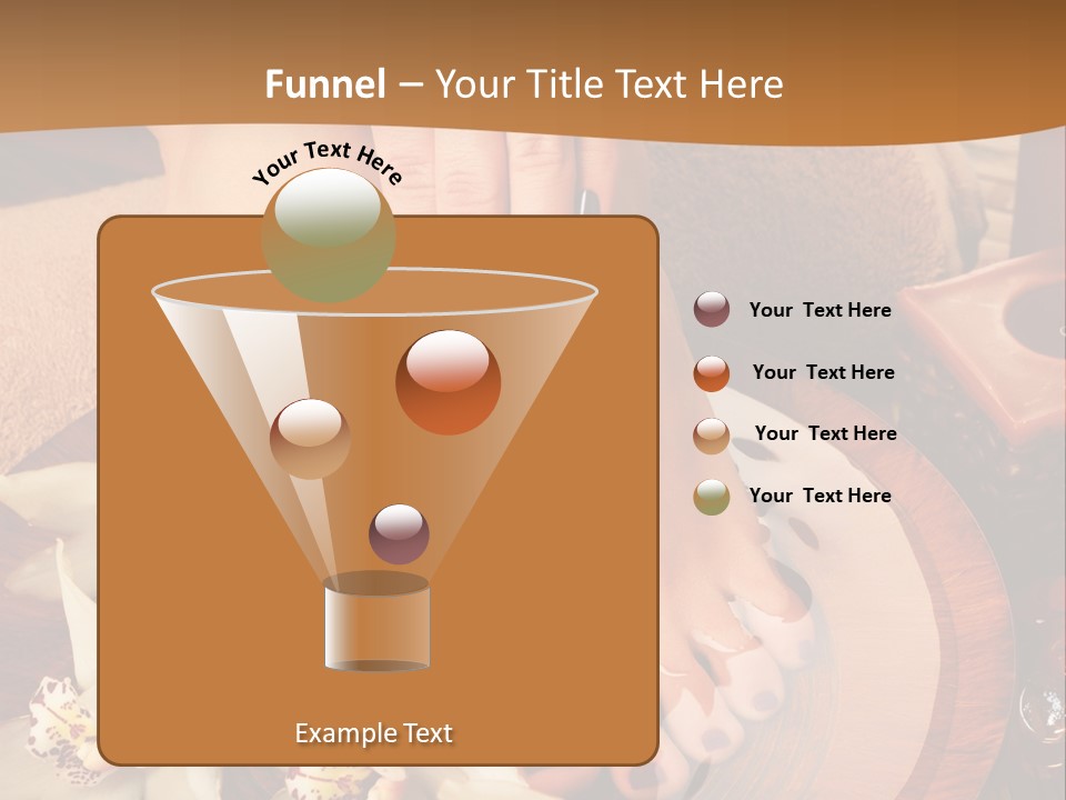 A Woman's Feet On A Plate With Flowers On It PowerPoint Template