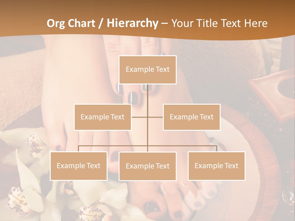 A Woman's Feet On A Plate With Flowers On It PowerPoint Template