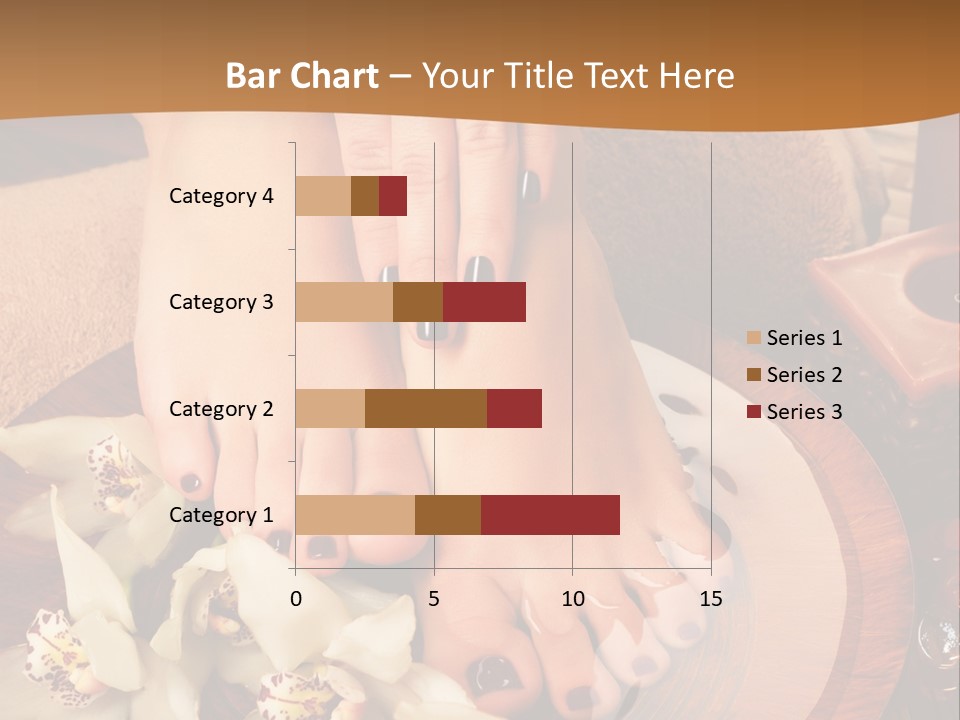 A Woman's Feet On A Plate With Flowers On It PowerPoint Template