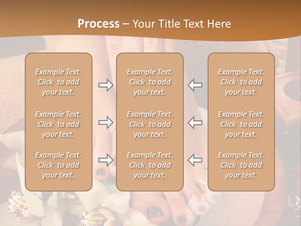 A Woman's Feet On A Plate With Flowers On It PowerPoint Template