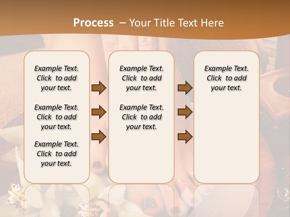 A Woman's Feet On A Plate With Flowers On It PowerPoint Template