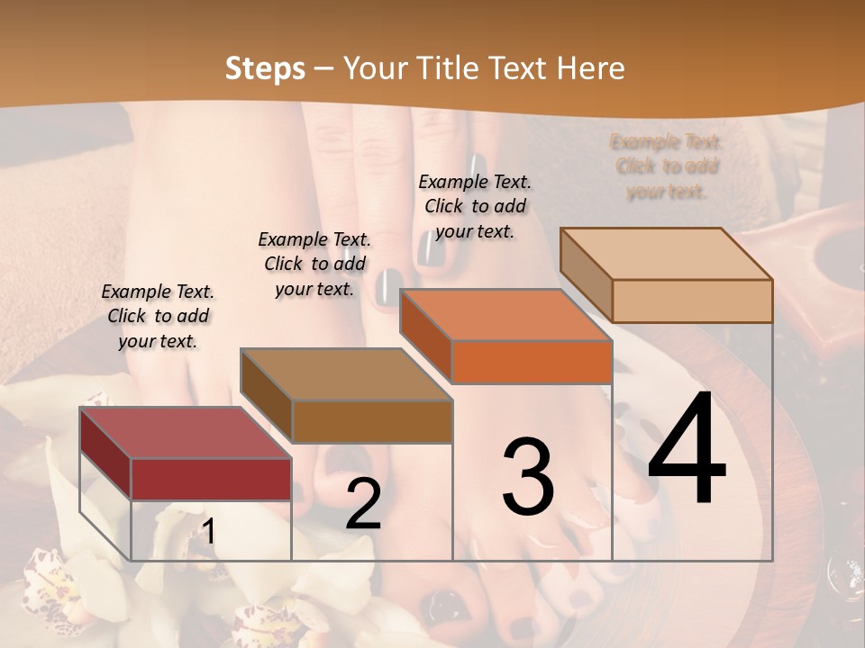 A Woman's Feet On A Plate With Flowers On It PowerPoint Template