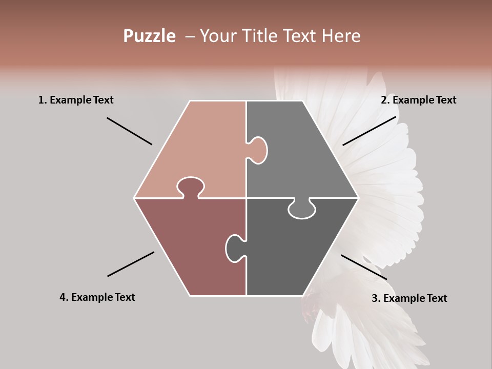 A White Dove Flying In The Air With Its Wings Spread PowerPoint Template