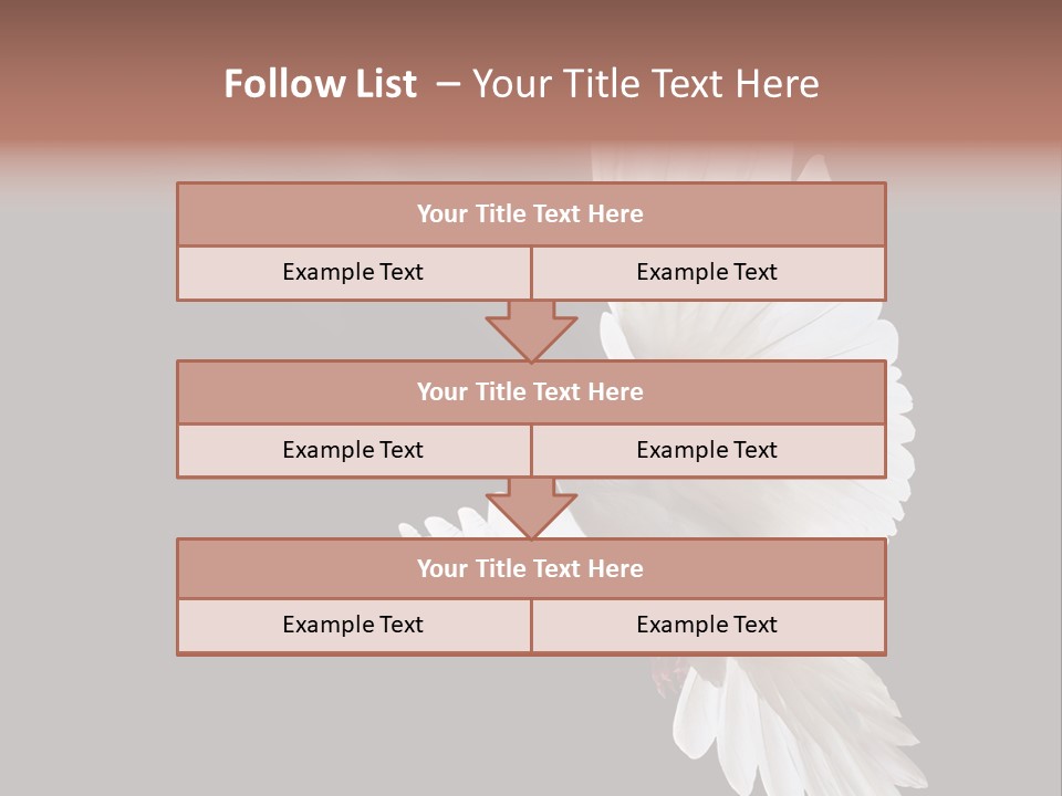 A White Dove Flying In The Air With Its Wings Spread PowerPoint Template