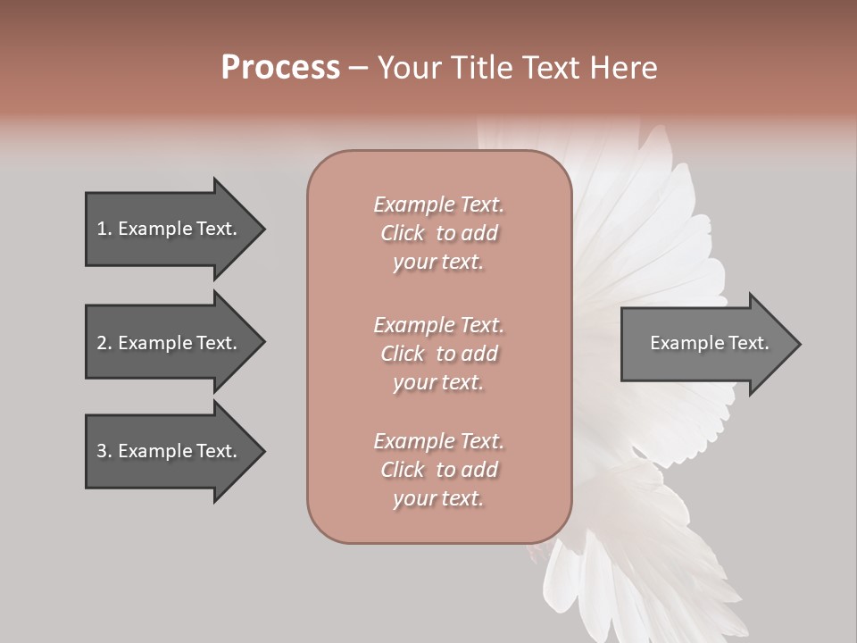 A White Dove Flying In The Air With Its Wings Spread PowerPoint Template