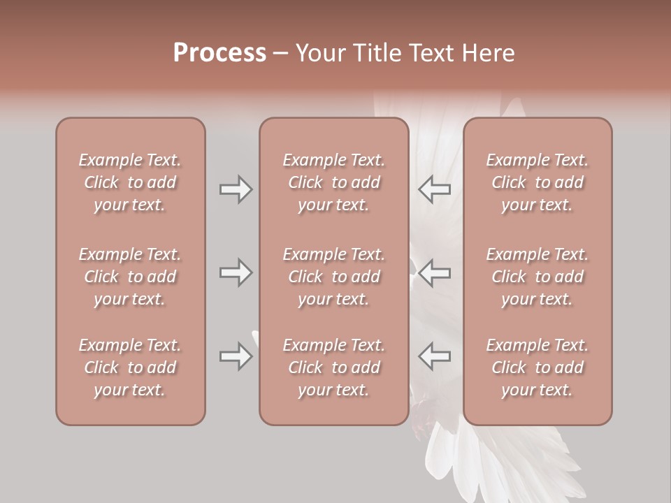 A White Dove Flying In The Air With Its Wings Spread PowerPoint Template
