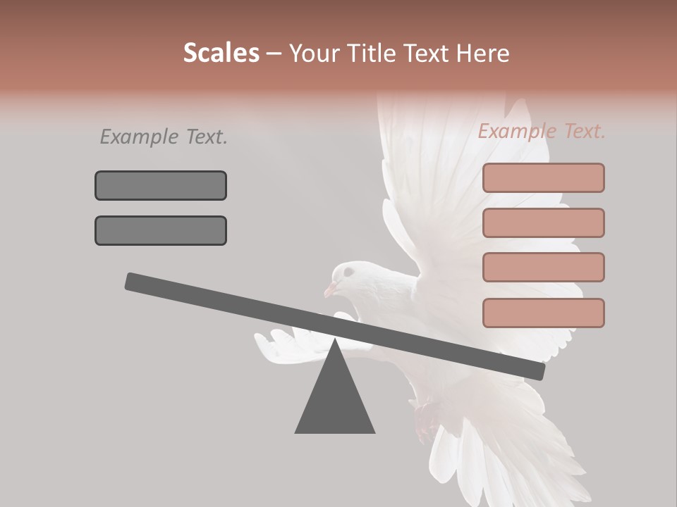 A White Dove Flying In The Air With Its Wings Spread PowerPoint Template
