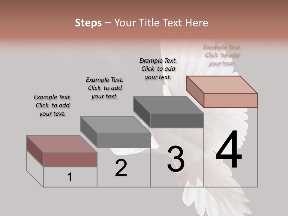 A White Dove Flying In The Air With Its Wings Spread PowerPoint Template