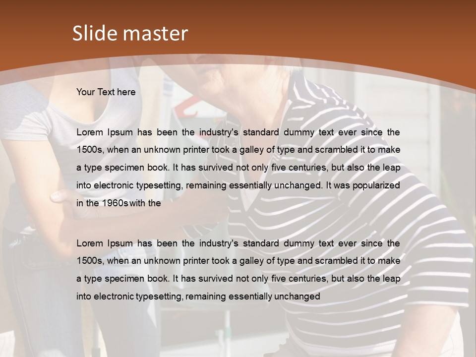 A Woman Helping An Elderly Woman With A Toothbrush PowerPoint Template