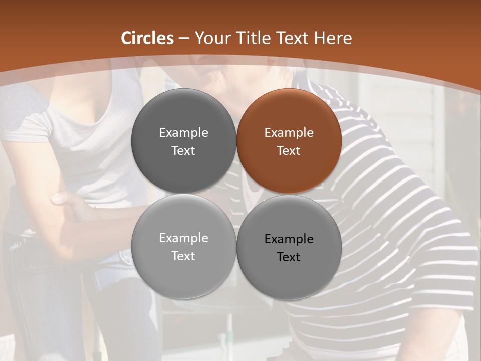 A Woman Helping An Elderly Woman With A Toothbrush PowerPoint Template