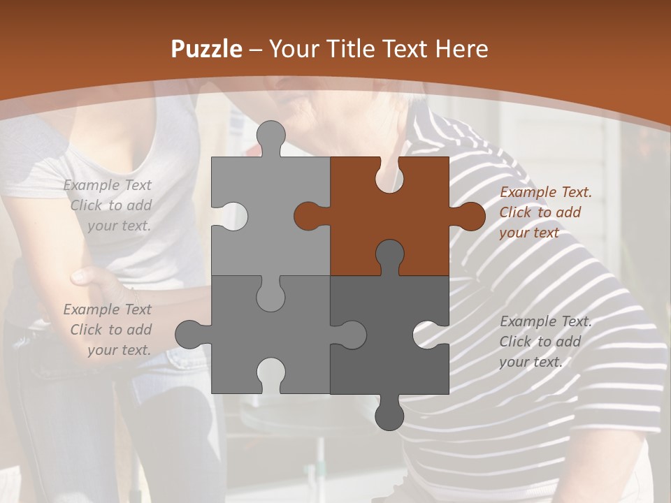 A Woman Helping An Elderly Woman With A Toothbrush PowerPoint Template