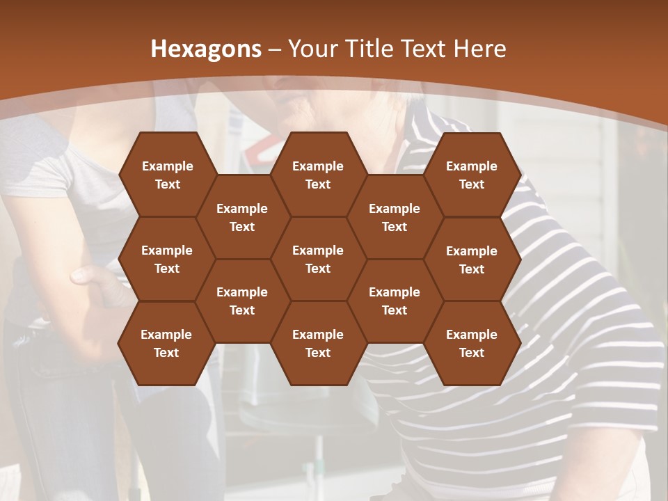 A Woman Helping An Elderly Woman With A Toothbrush PowerPoint Template