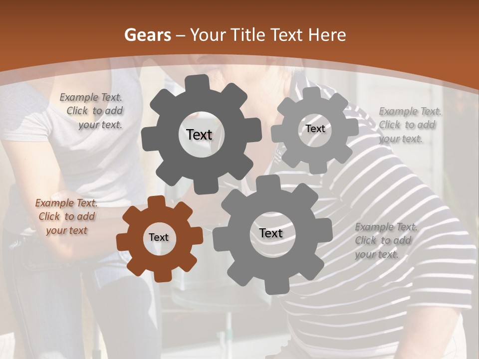 A Woman Helping An Elderly Woman With A Toothbrush PowerPoint Template