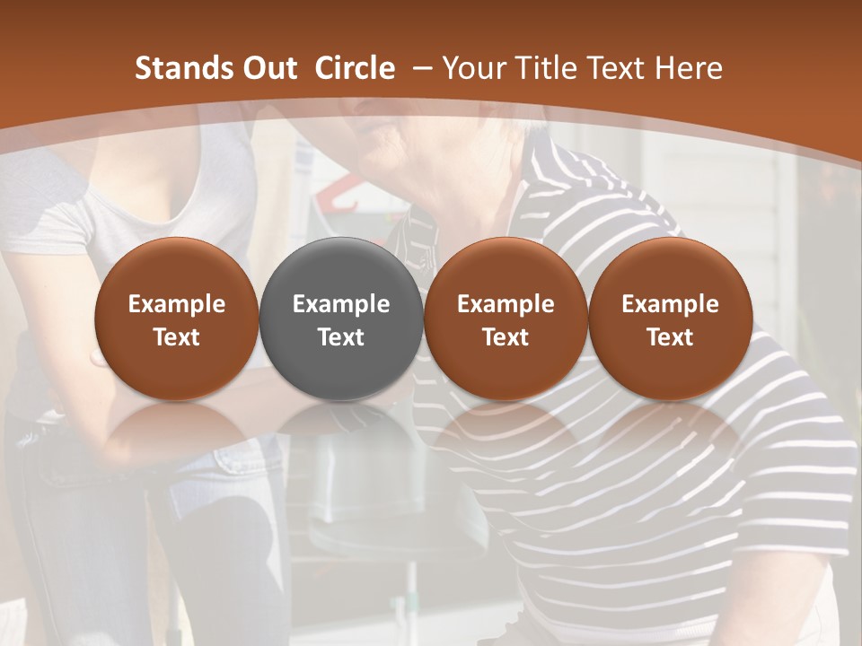 A Woman Helping An Elderly Woman With A Toothbrush PowerPoint Template