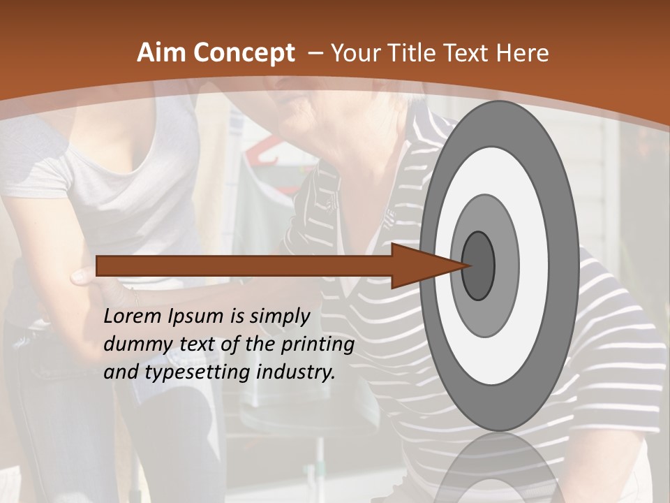 A Woman Helping An Elderly Woman With A Toothbrush PowerPoint Template