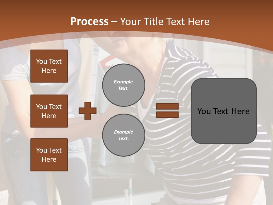 A Woman Helping An Elderly Woman With A Toothbrush PowerPoint Template