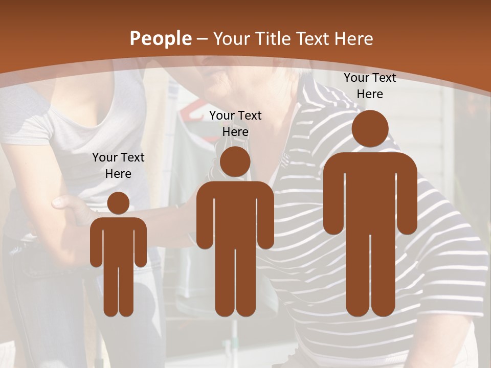 A Woman Helping An Elderly Woman With A Toothbrush PowerPoint Template