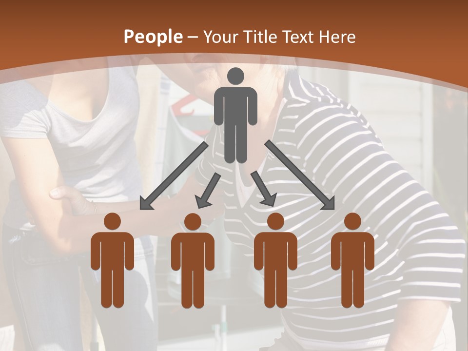 A Woman Helping An Elderly Woman With A Toothbrush PowerPoint Template