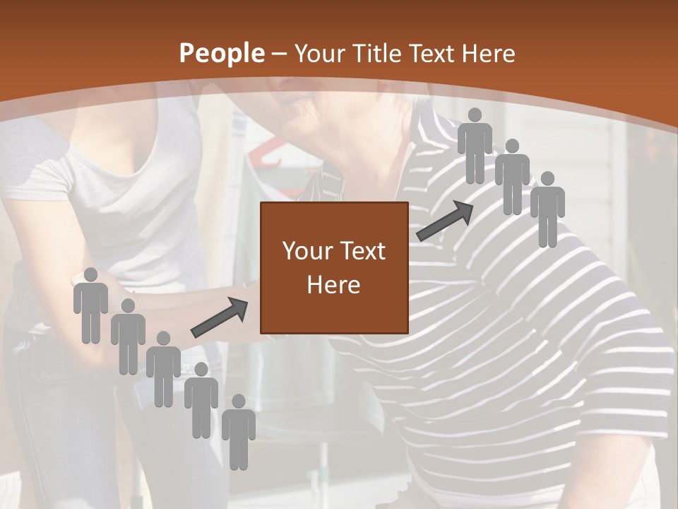 A Woman Helping An Elderly Woman With A Toothbrush PowerPoint Template