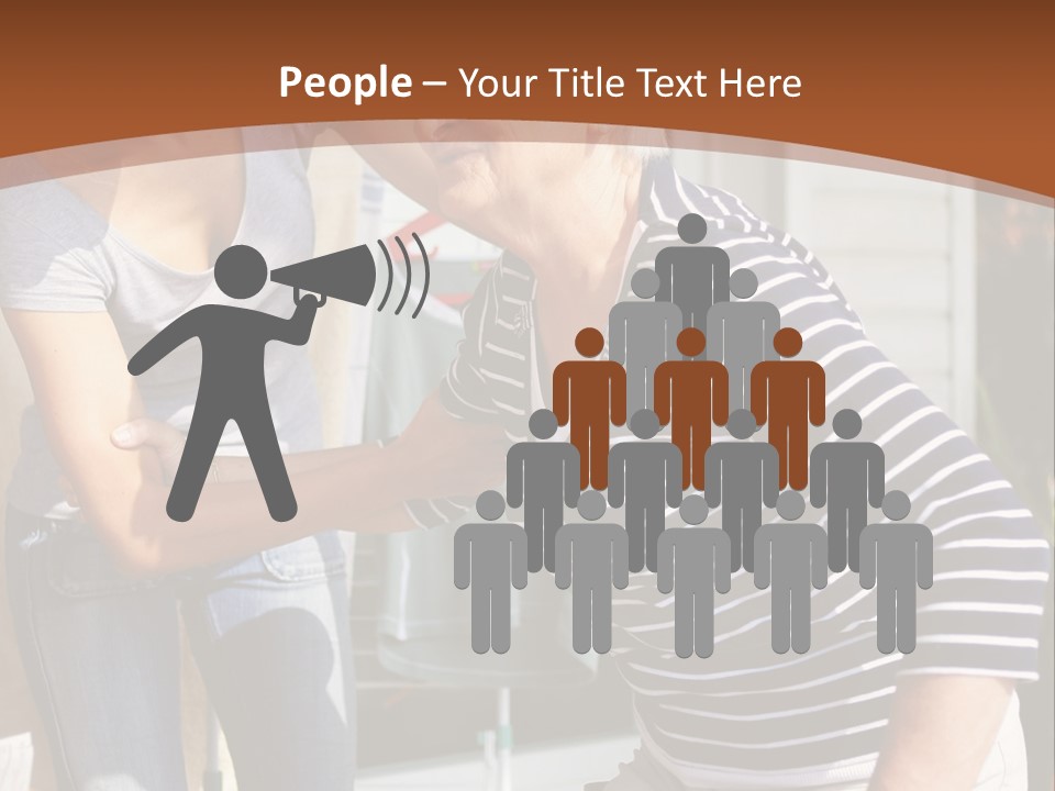 A Woman Helping An Elderly Woman With A Toothbrush PowerPoint Template