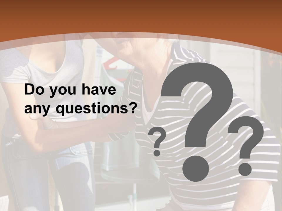 A Woman Helping An Elderly Woman With A Toothbrush PowerPoint Template