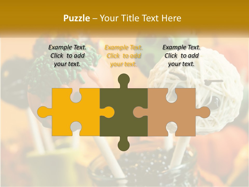 A Group Of Halloween Cake Pops With Faces On Them PowerPoint Template