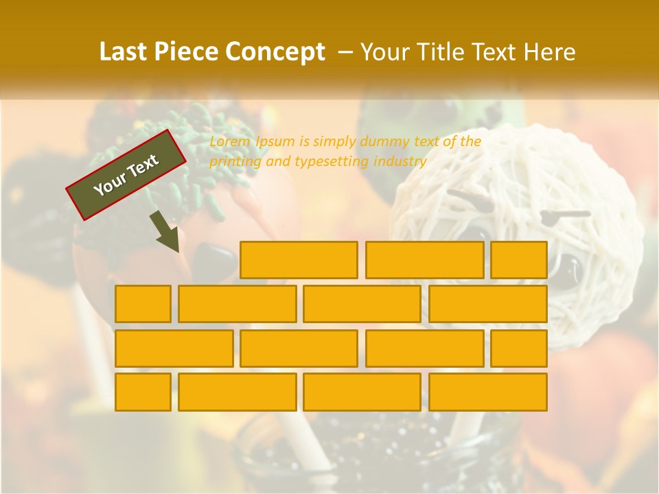 A Group Of Halloween Cake Pops With Faces On Them PowerPoint Template