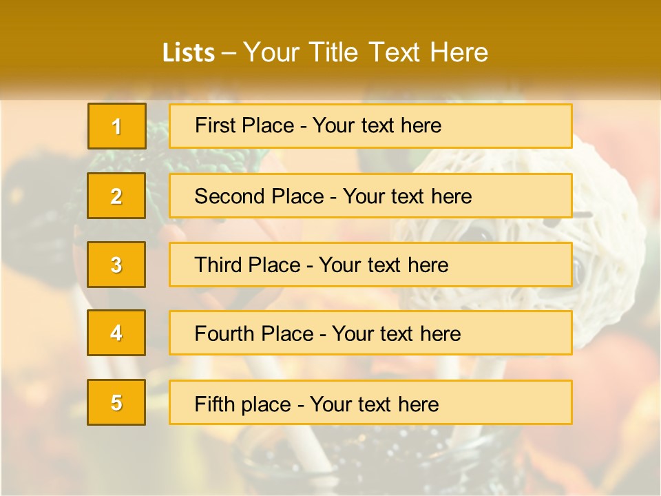 A Group Of Halloween Cake Pops With Faces On Them PowerPoint Template