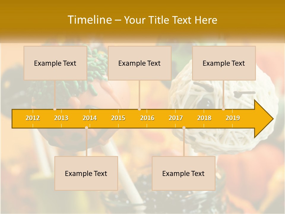 A Group Of Halloween Cake Pops With Faces On Them PowerPoint Template