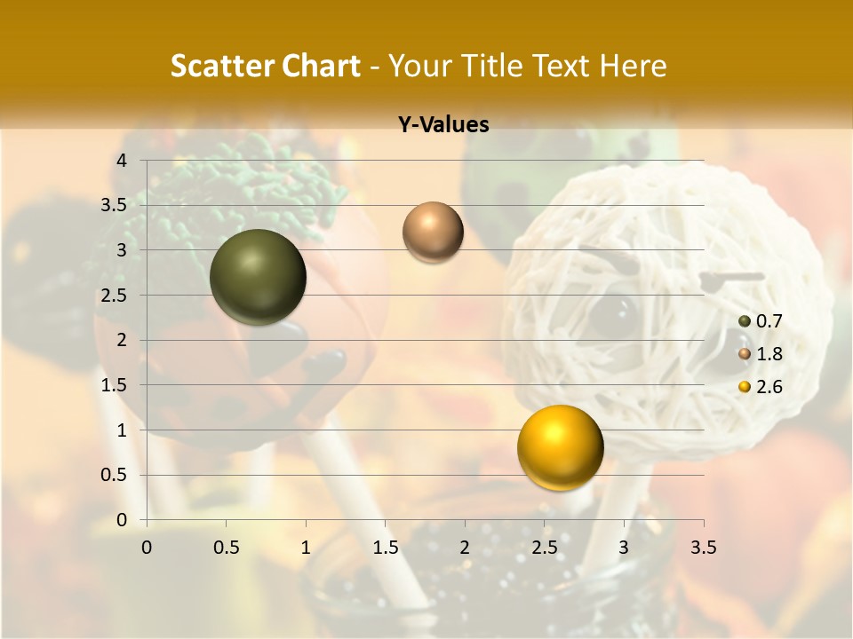 A Group Of Halloween Cake Pops With Faces On Them PowerPoint Template