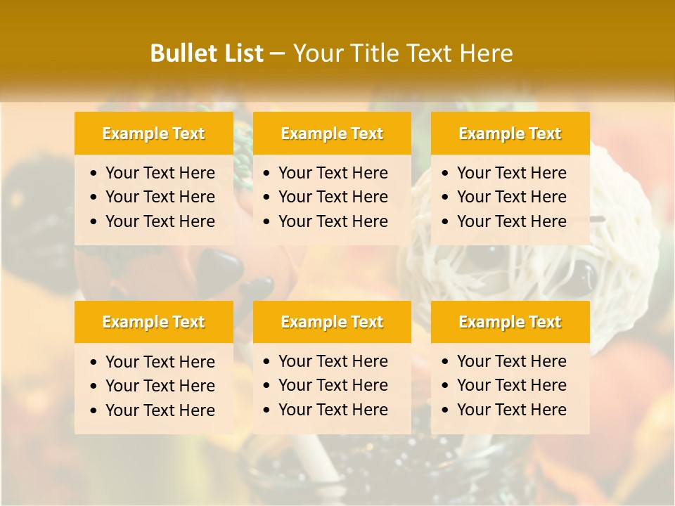 A Group Of Halloween Cake Pops With Faces On Them PowerPoint Template