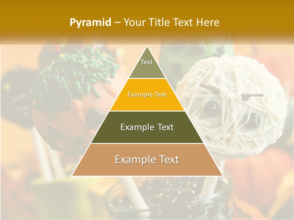 A Group Of Halloween Cake Pops With Faces On Them PowerPoint Template