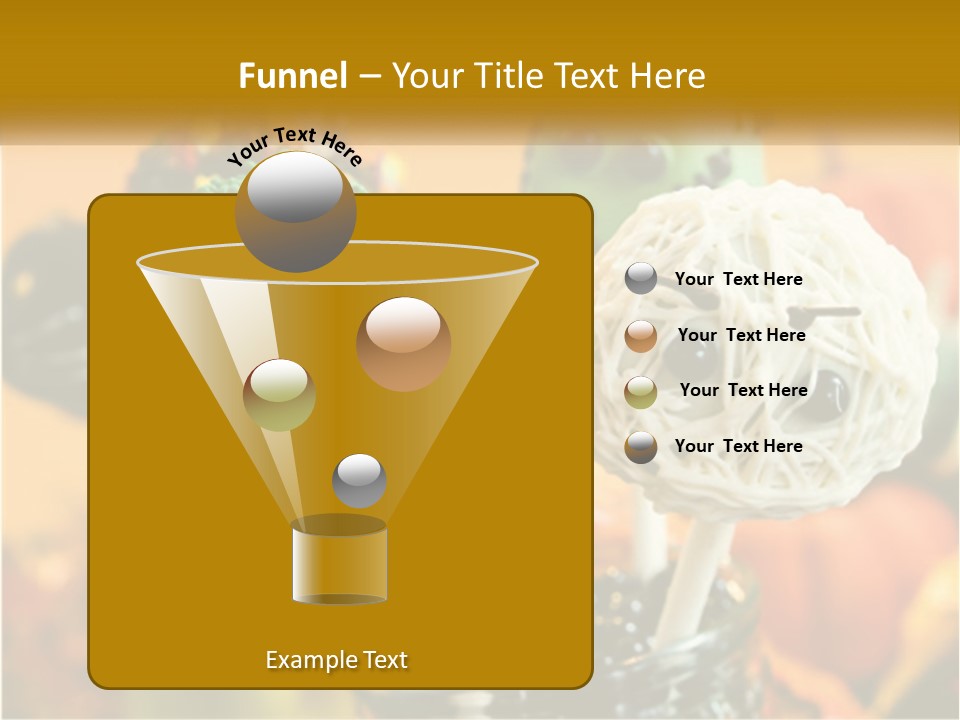 A Group Of Halloween Cake Pops With Faces On Them PowerPoint Template