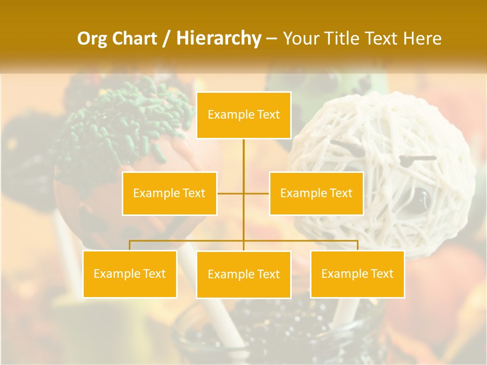 A Group Of Halloween Cake Pops With Faces On Them PowerPoint Template