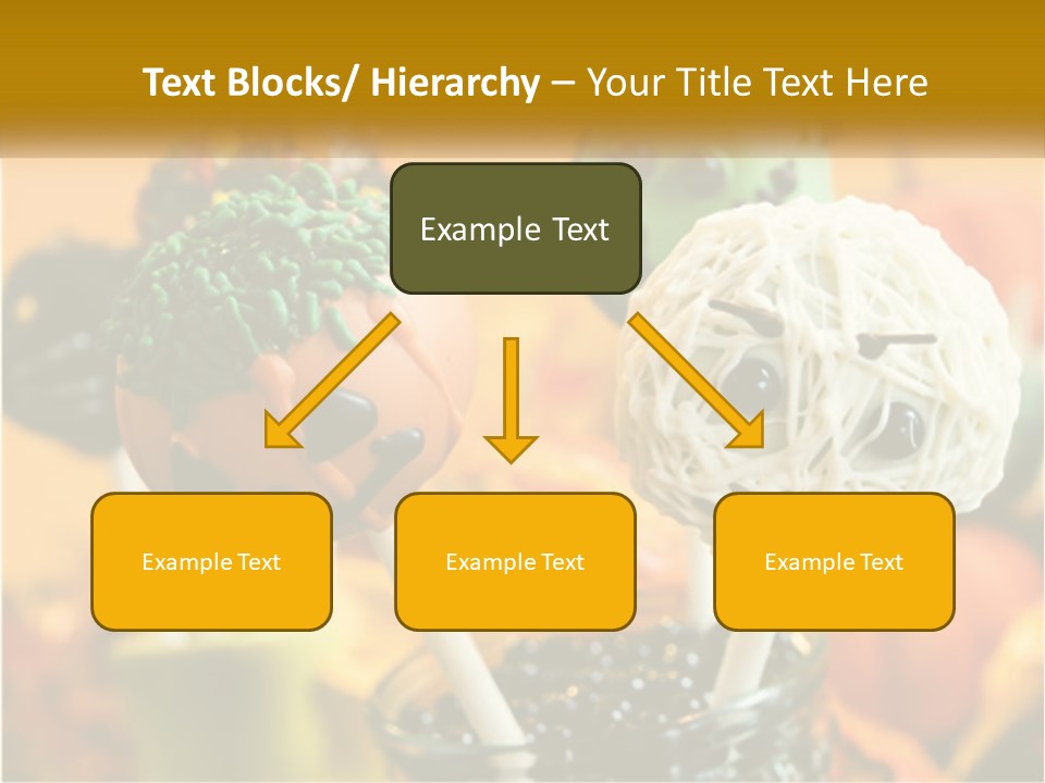 A Group Of Halloween Cake Pops With Faces On Them PowerPoint Template