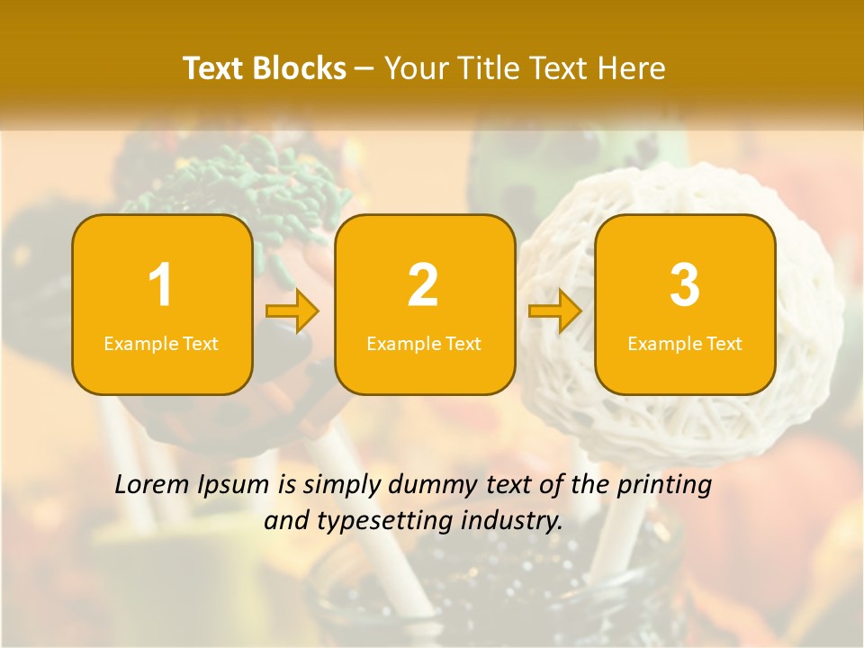 A Group Of Halloween Cake Pops With Faces On Them PowerPoint Template