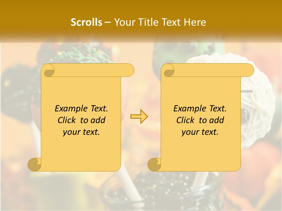 A Group Of Halloween Cake Pops With Faces On Them PowerPoint Template