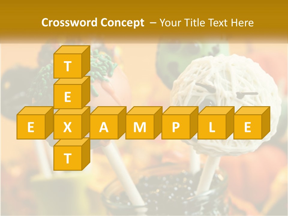 A Group Of Halloween Cake Pops With Faces On Them PowerPoint Template