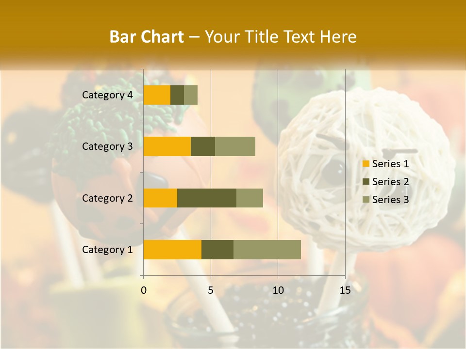 A Group Of Halloween Cake Pops With Faces On Them PowerPoint Template